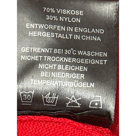 CCC Red Boat Neck Three Quarter Sleeve Top Soft Viscose Nylon Blend Size Small - Picture 9 of 10